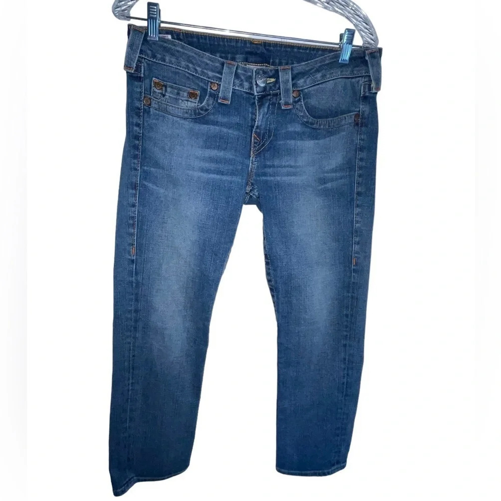 True Religion World Tour Women’s Cropped Lizzy Skinny Jeans Size 29 Denim Pants